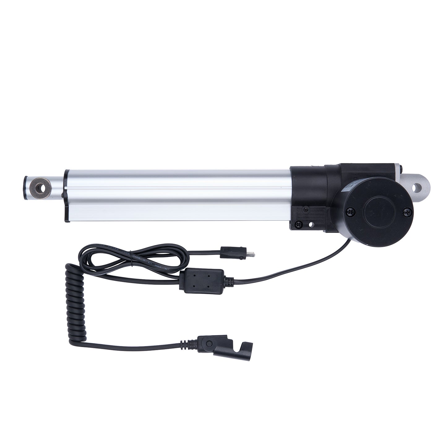 Linear actuator with cable on a white background