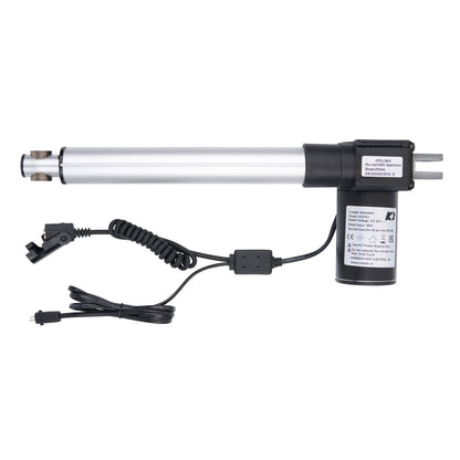 Linear actuator with cable on a white background