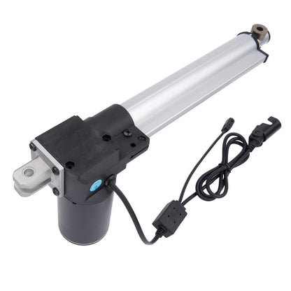 Linear actuator with cable on a white background