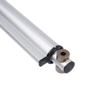 Metallic cylindrical object with a threaded end on a white background