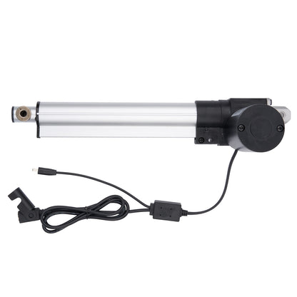 Linear actuator with cable on a white background