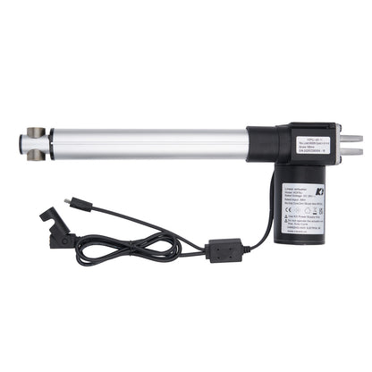 Linear actuator with cable on a white background