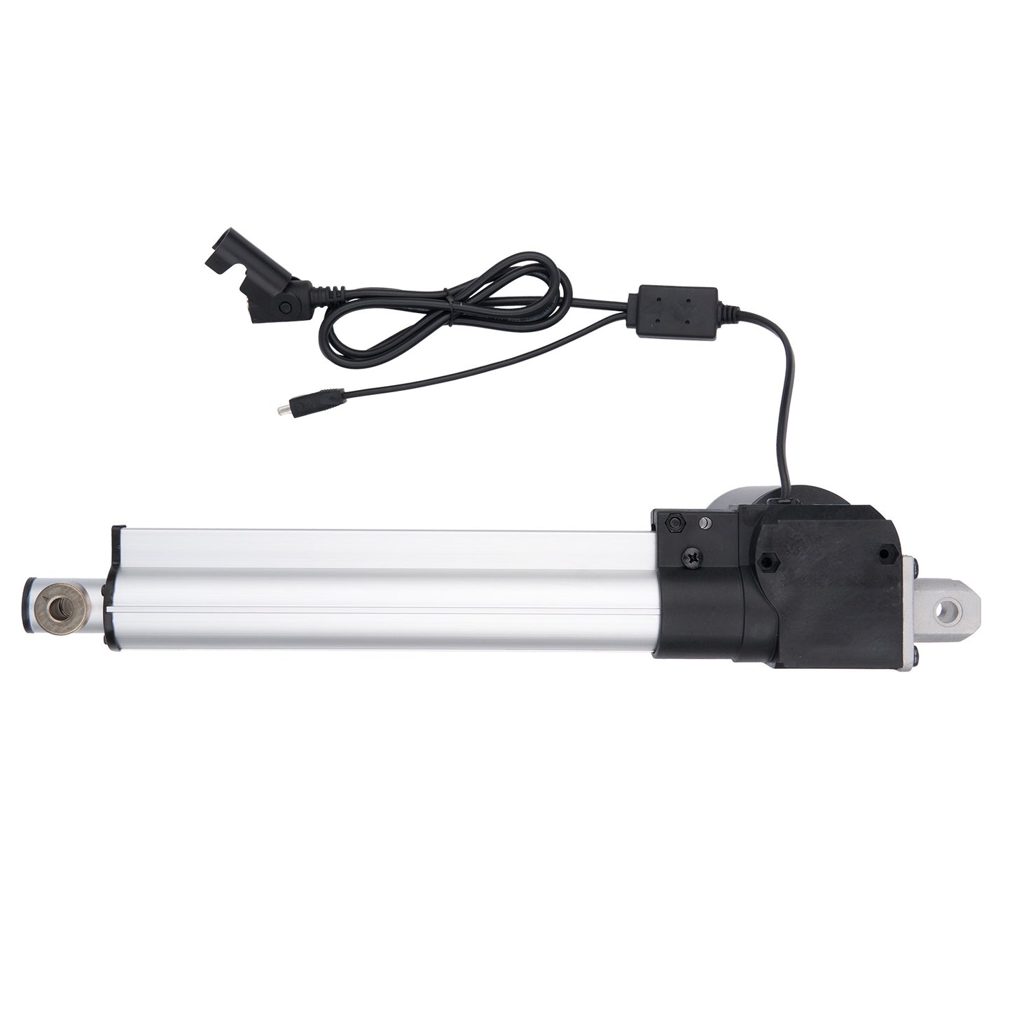 Linear actuator with cable on a white background