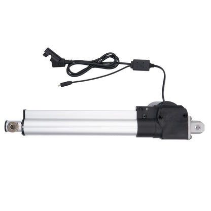 Linear actuator with cable on a white background