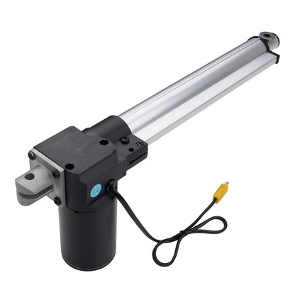 Linear actuator with cable on a white background