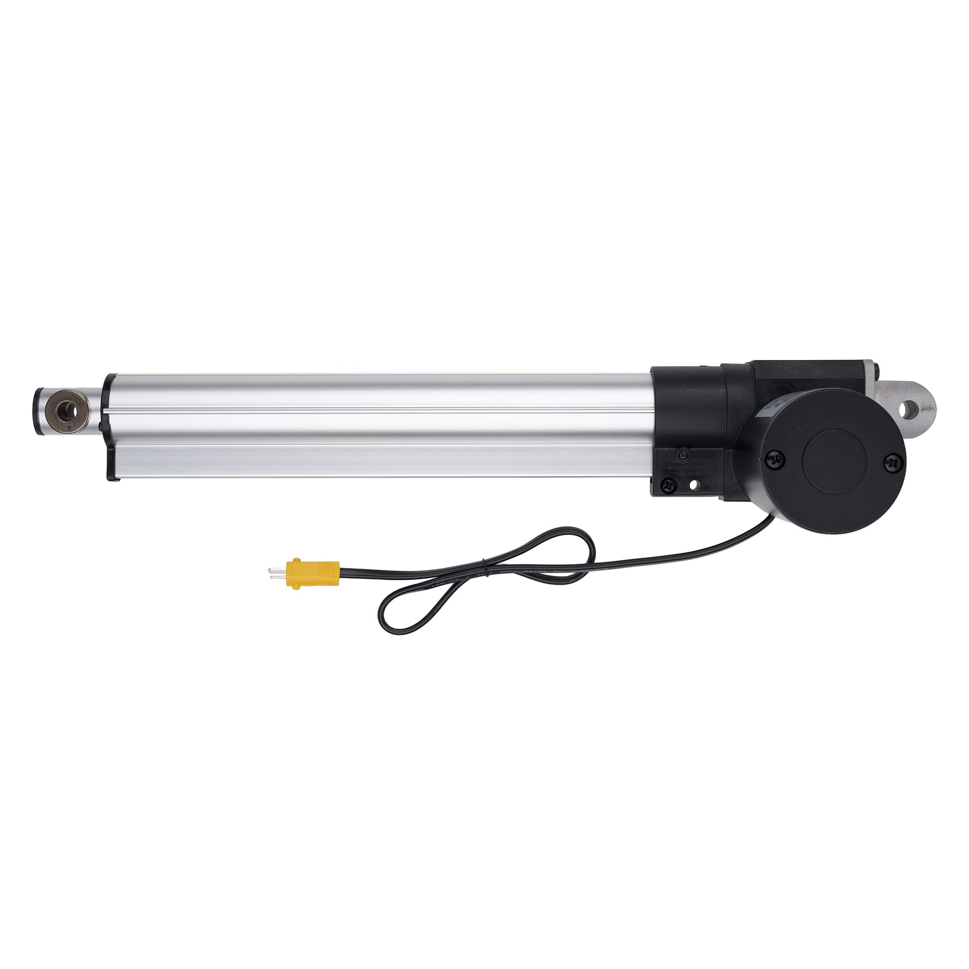 Linear actuator with cable on a white background