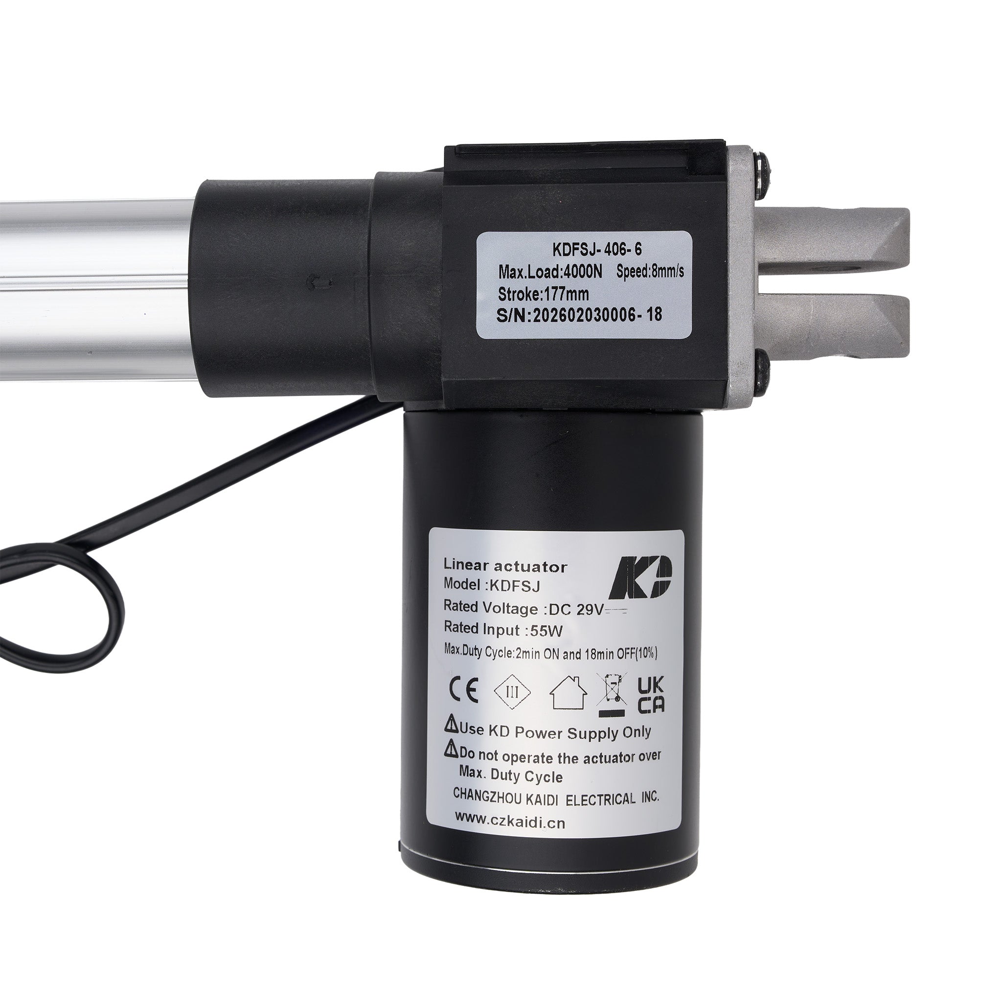 KDFSJ-403-6 Kaidi Linear Actuator for Power Recliner Lift Chairs
