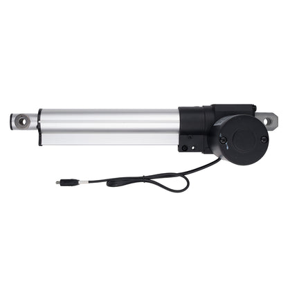 Linear actuator with cable on a white background