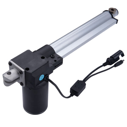 Linear actuator with cable on a white background