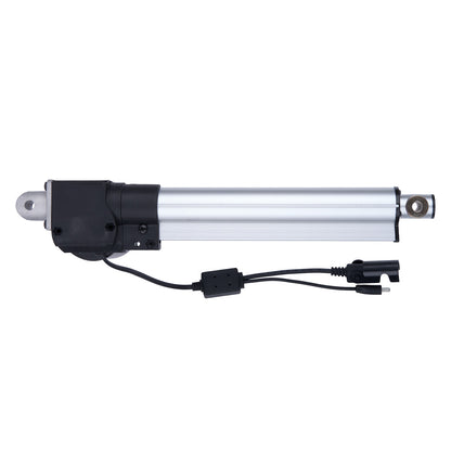 Linear actuator with wiring on a white background