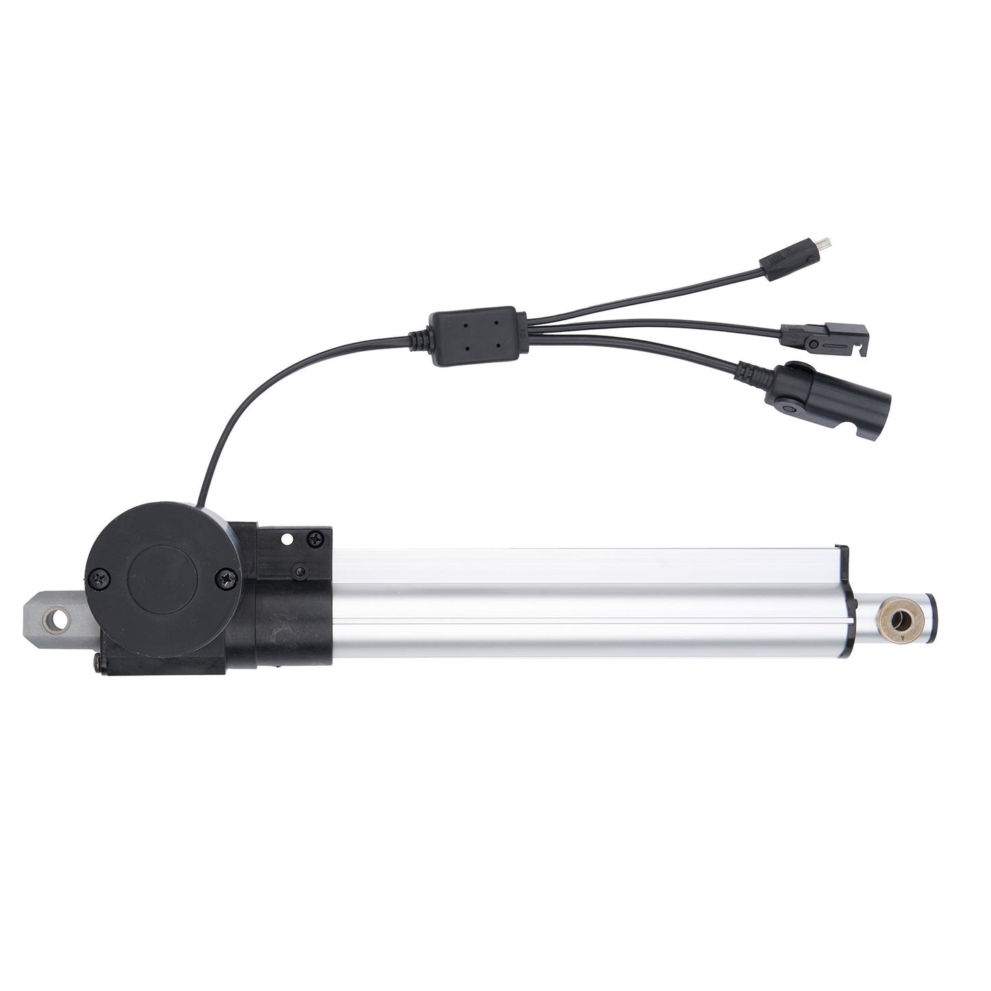 Mechanical actuator with wiring on a white background