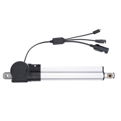 Mechanical actuator with wiring on a white background