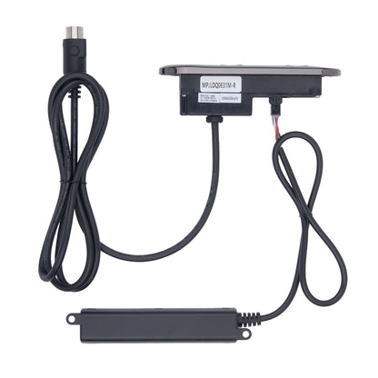 Electrical components with wires on a white background
