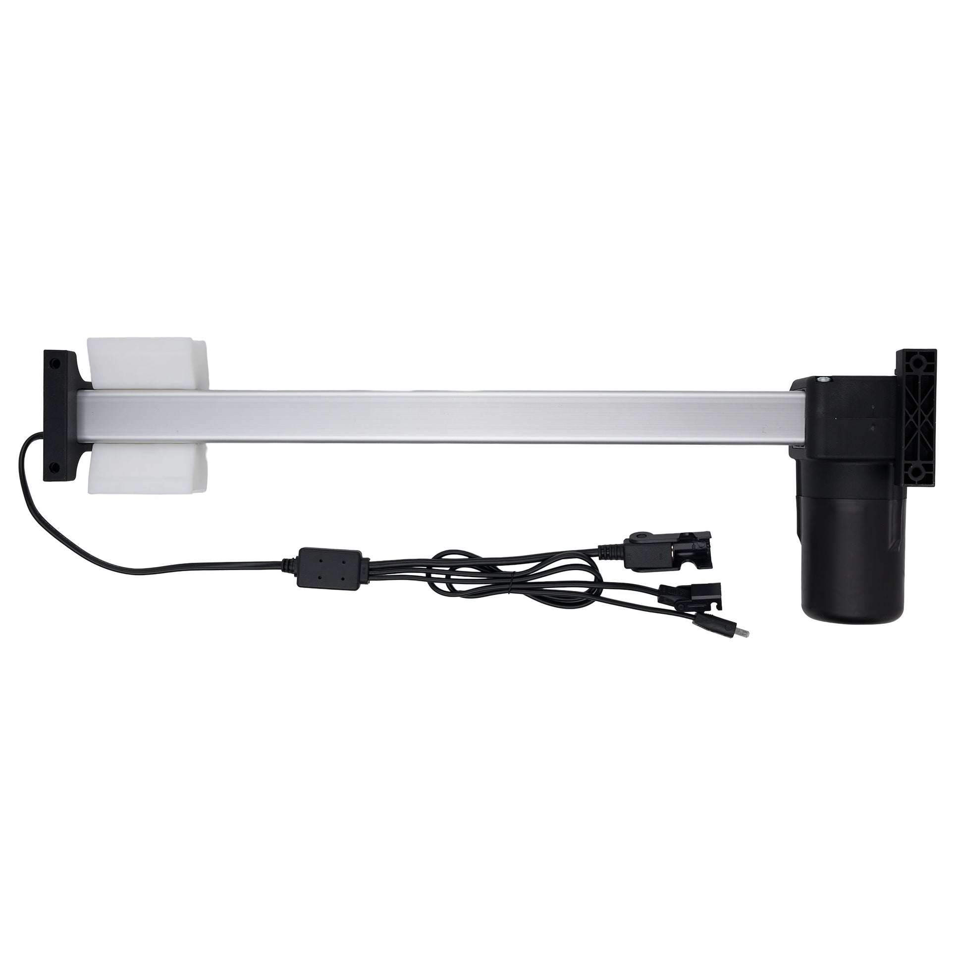 Mechanical sliding door operator on a white background