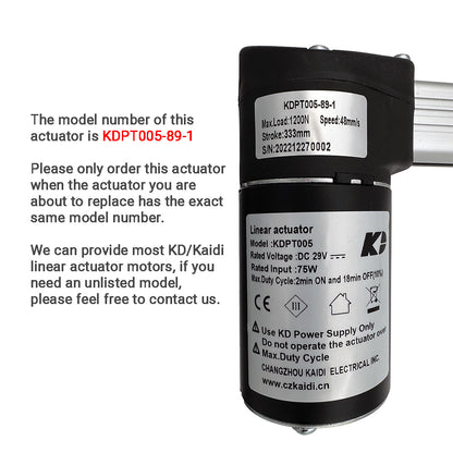 Kaidi KDPT005-89-1 Linear Actuator for recliner/lift chair