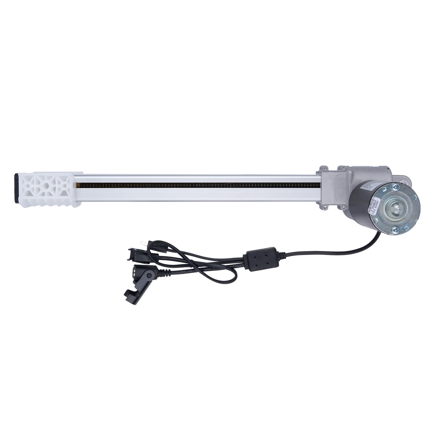 Mechanical arm with a motor on a white background