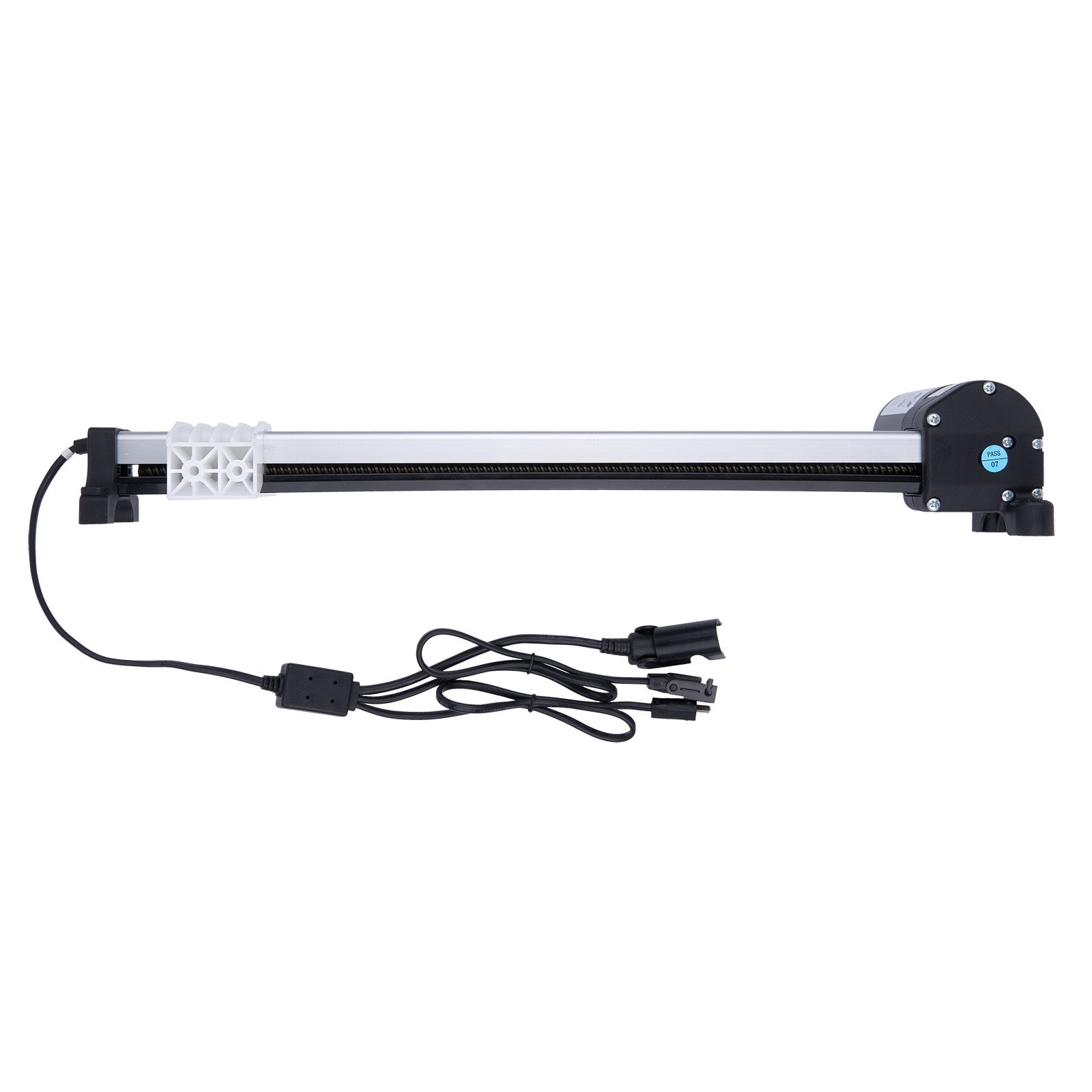 Aquarium light bar with power cord on a white background