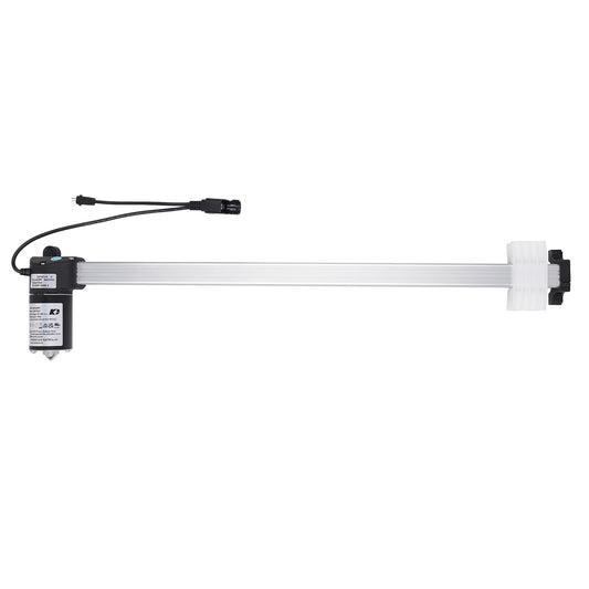 Linear actuator on a white background