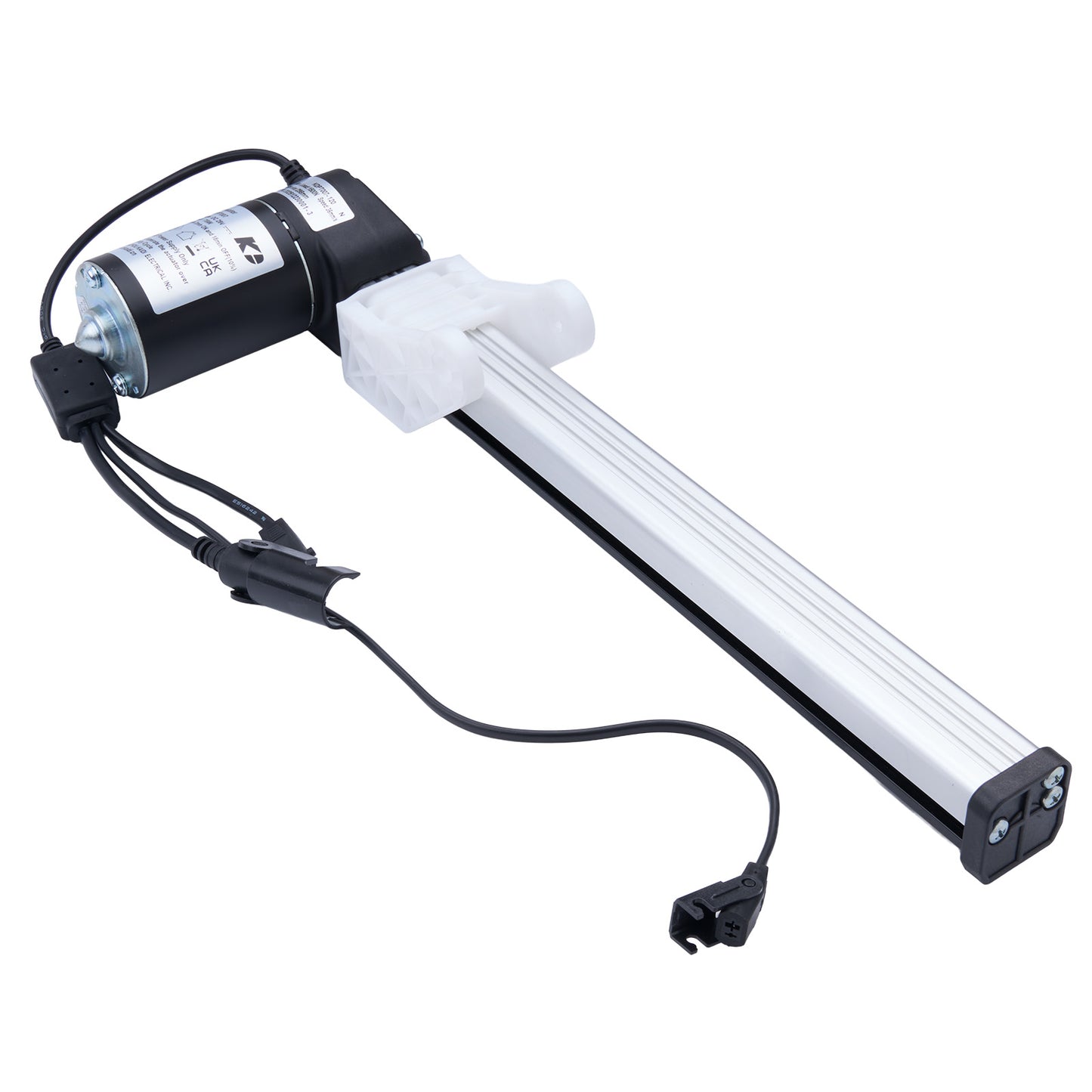 Ultraviolet light bulb with power cord on a white background