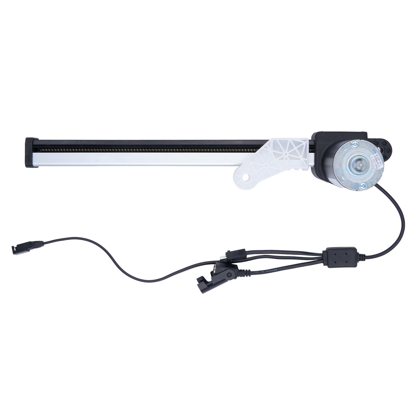 Motorized slider with cable on a white background