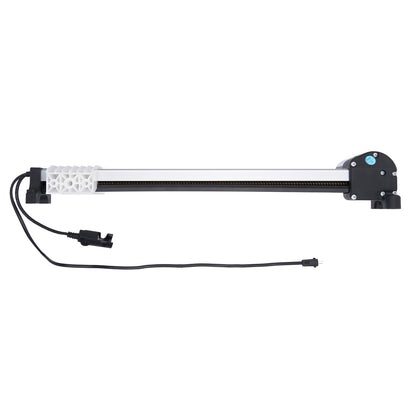 Long rectangular electronic component with connectors on a white background