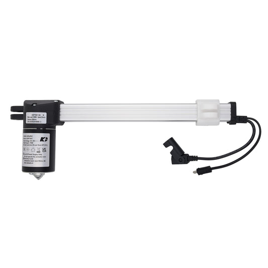 Mechanical component with a black and white label on a white background