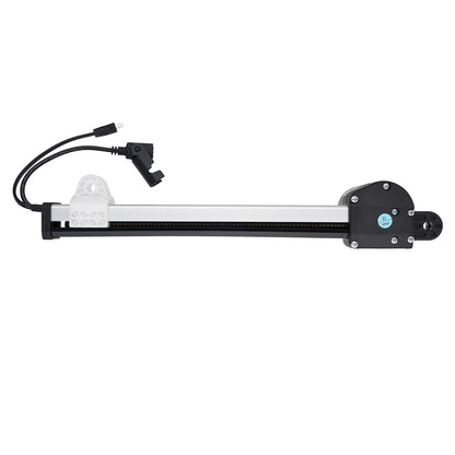 Mechanical arm with a cable on a white background