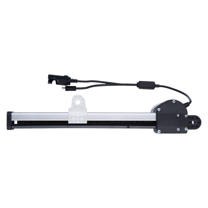 Mechanical linear actuator with cables on a white background