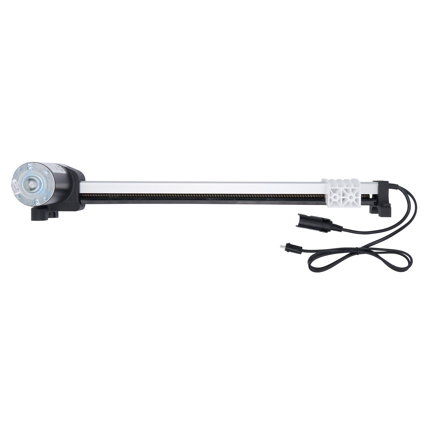 LED light bar with flexible arm on a white background