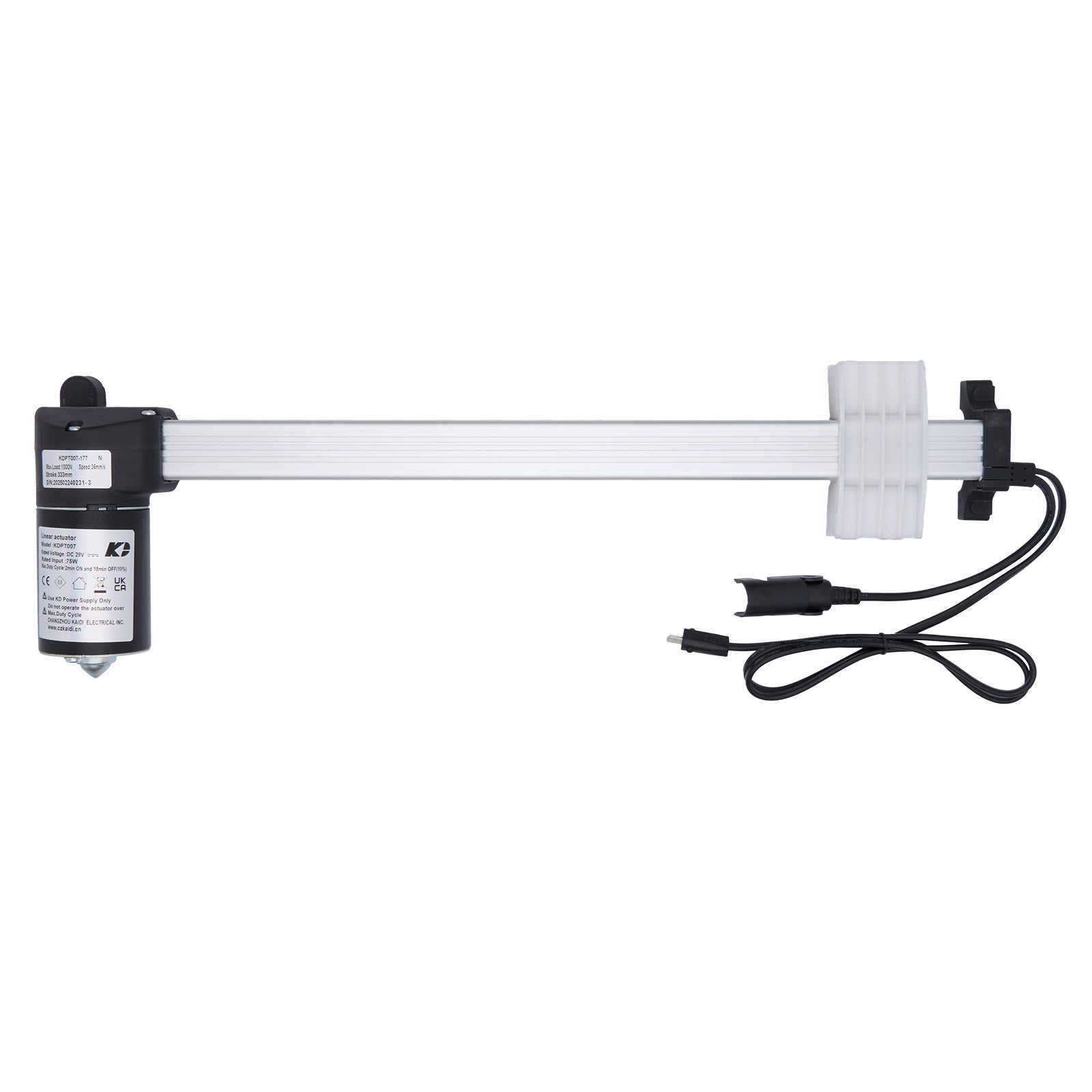 Pump with a cable on a white background