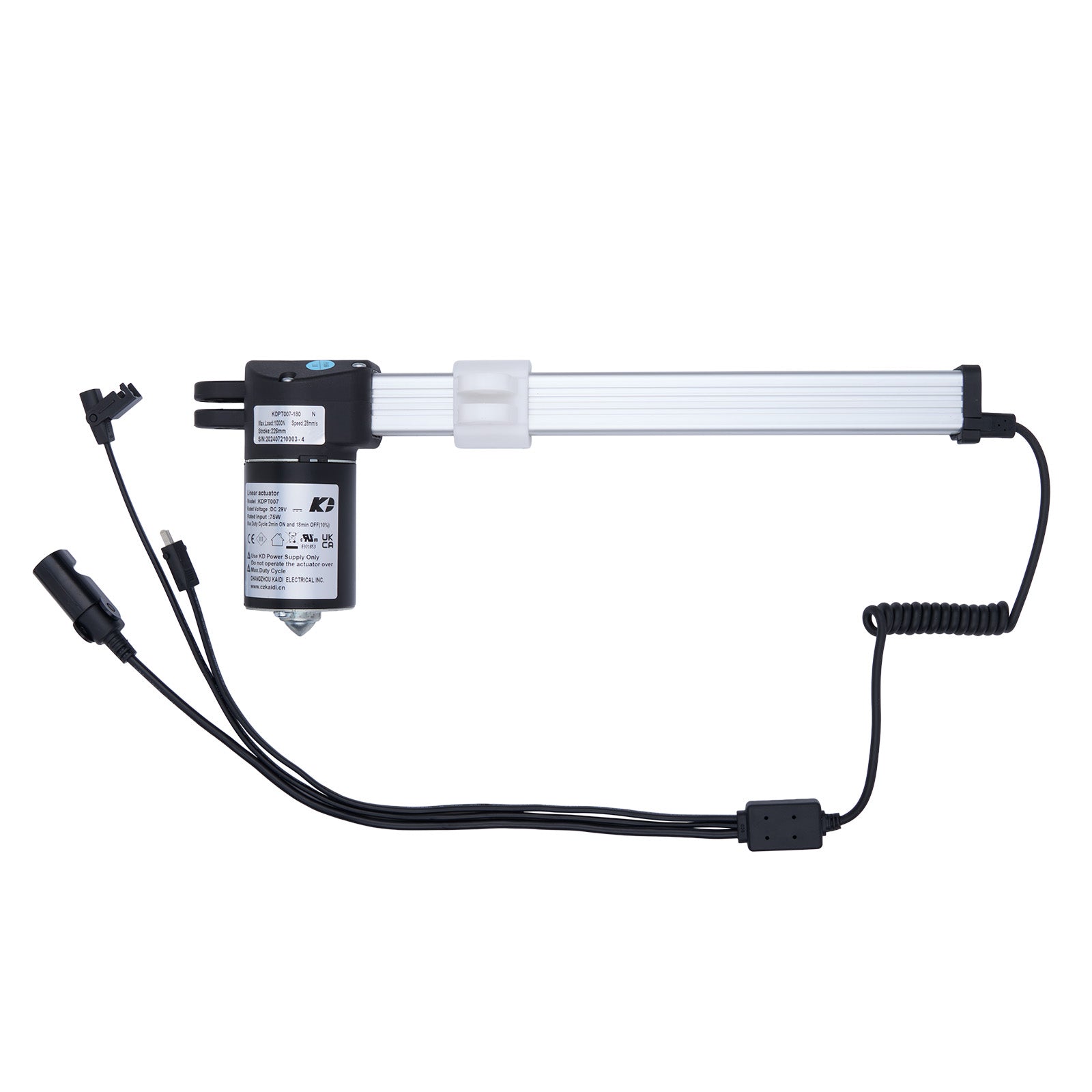 Mechanical component with cables on a white background