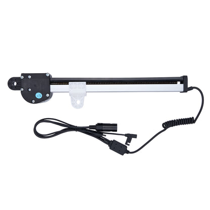 Mechanical arm with a cable on a white background