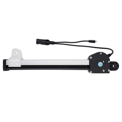 Mechanical linear actuator with cables on a white background