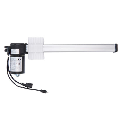 Mechanical component with a black housing and white shaft on a white background