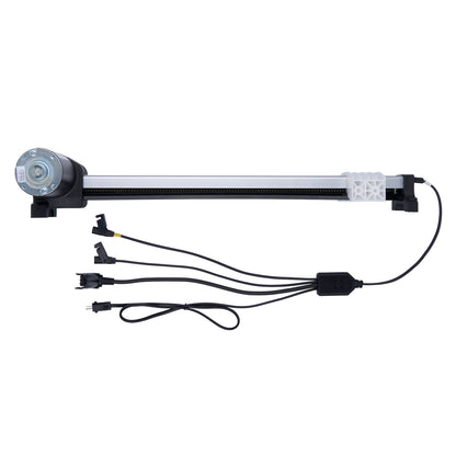 Mechanical arm with multiple connectors on a white background