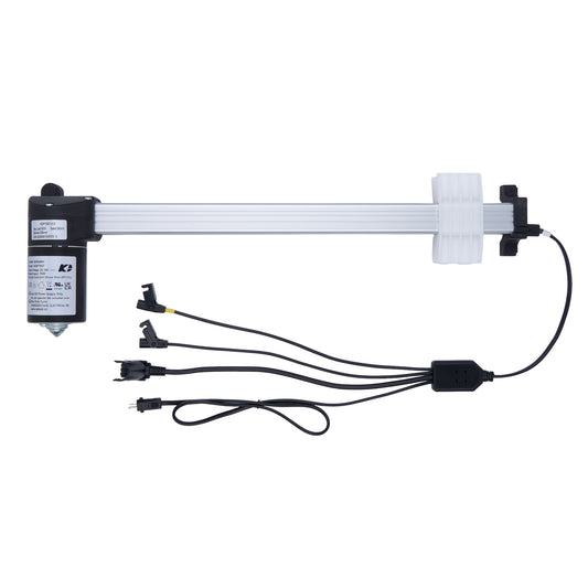 Mechanical arm with joints and wiring on a white background