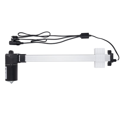 Mechanical linear actuator with cables on a white background