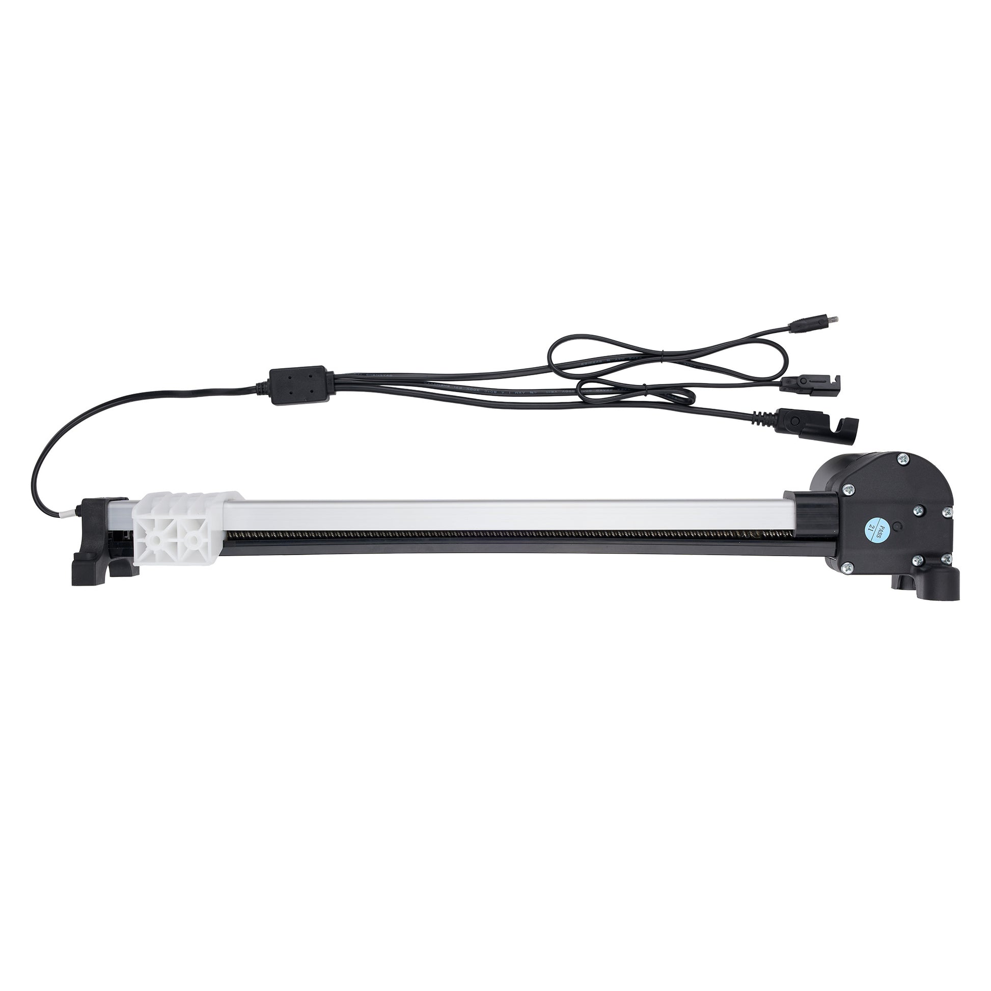 Mechanical arm with cables on a white background