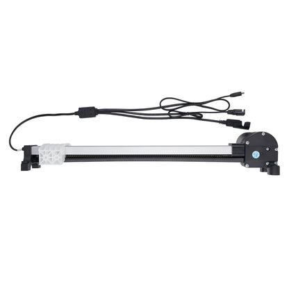 Mechanical arm with cables on a white background