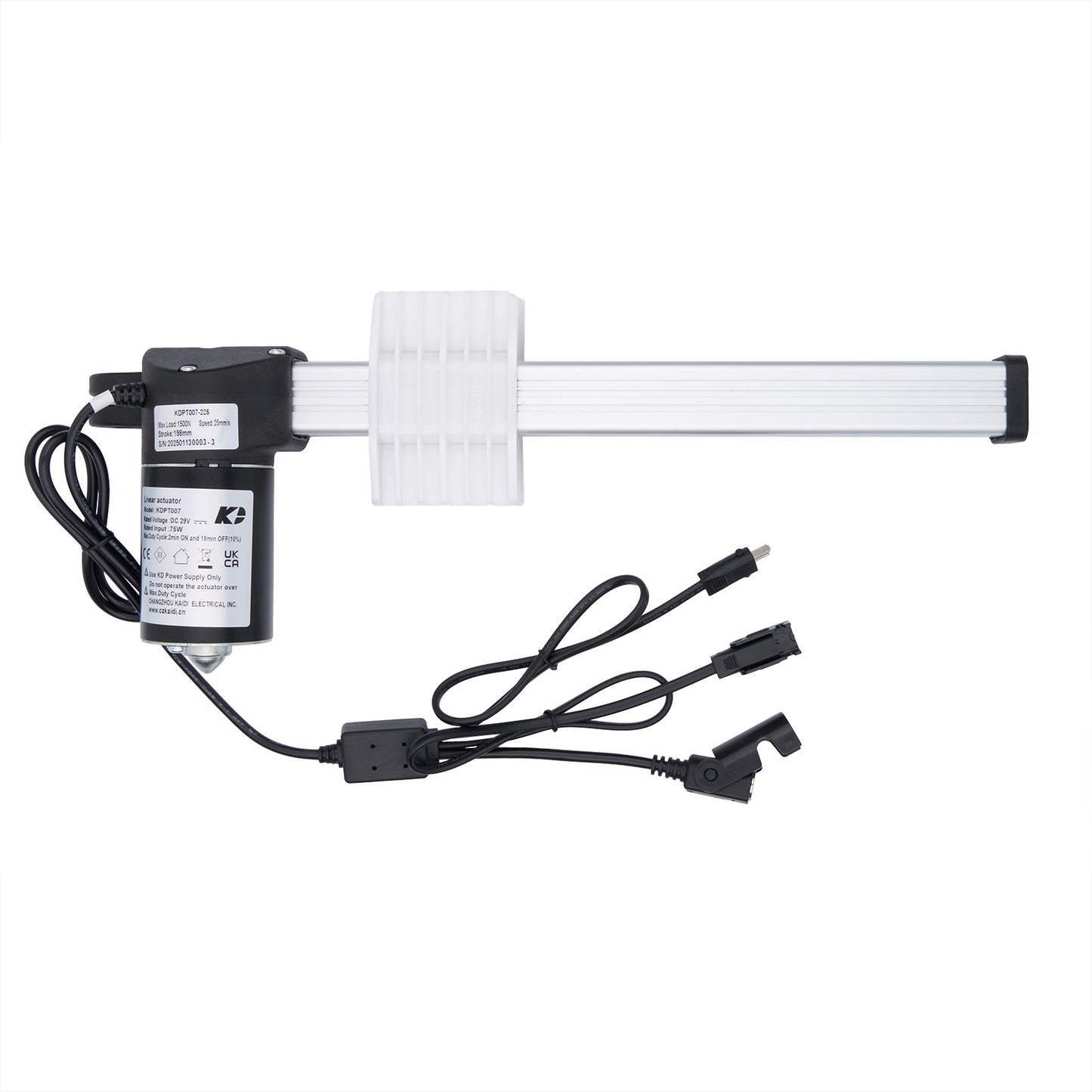 Light fixture with power cord and connectors on a white background