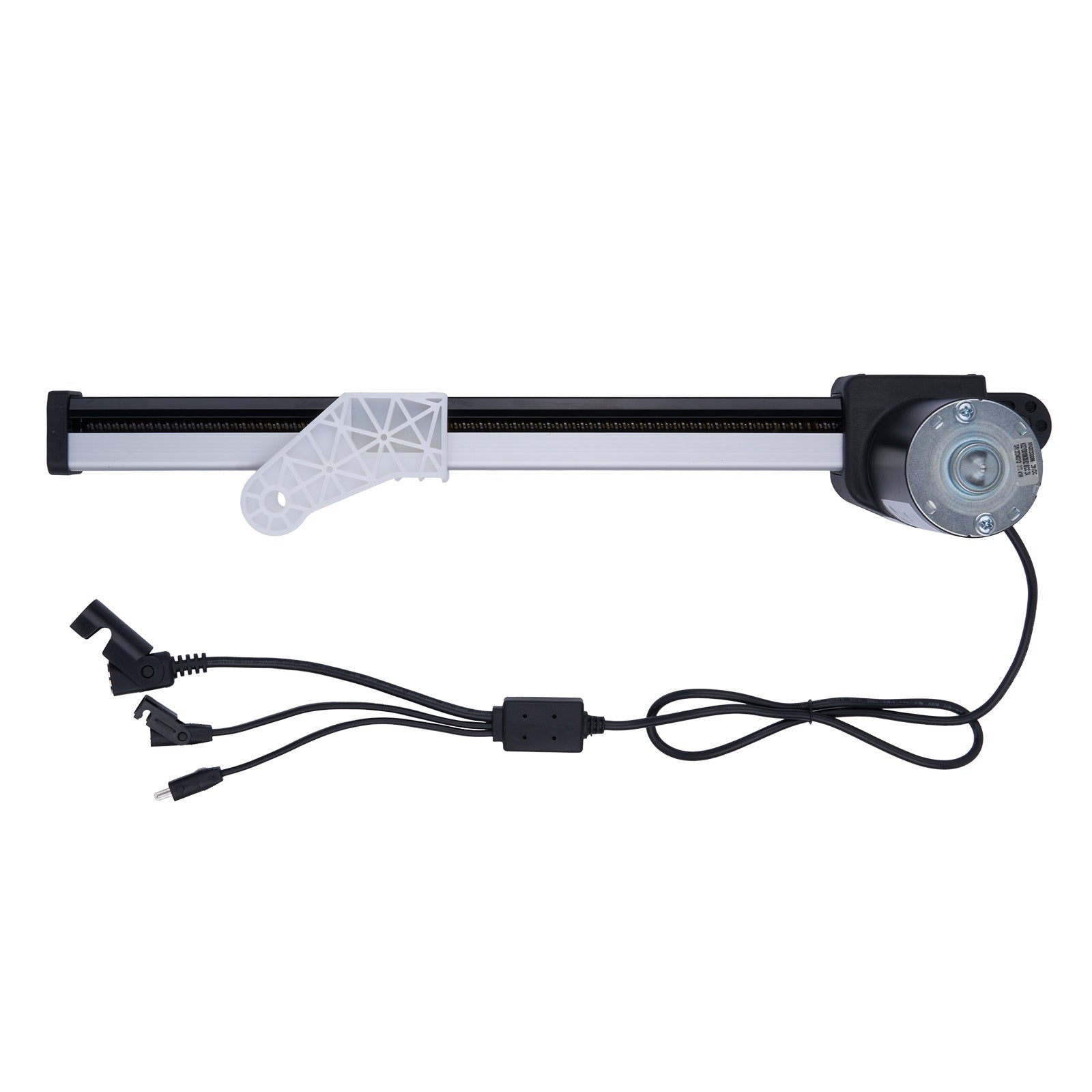 Electronic device with a cable on a white background