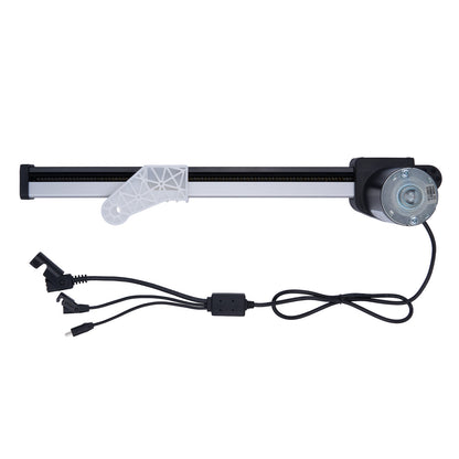 Electronic device with a cable on a white background