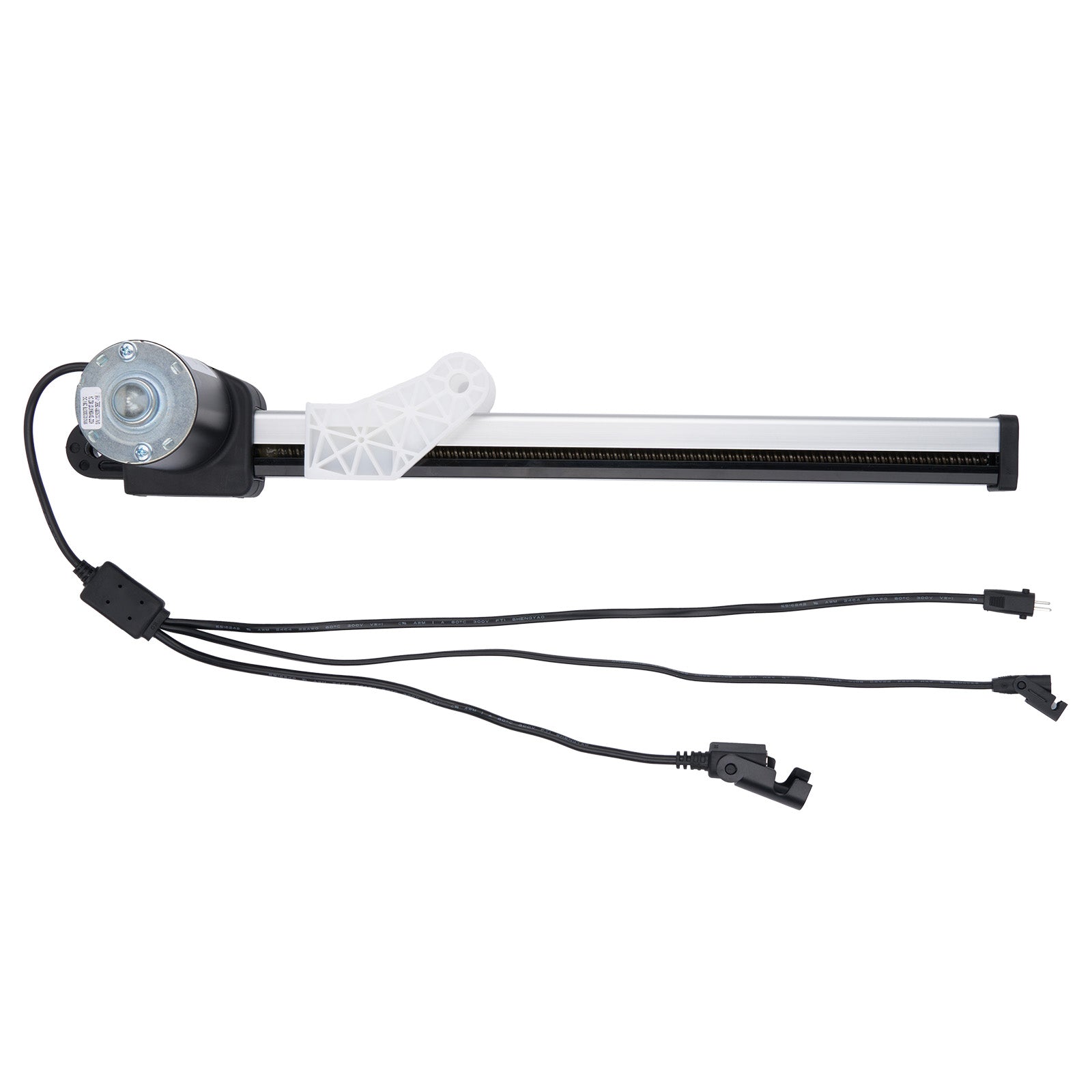 Mechanical component with multiple wires on a white background