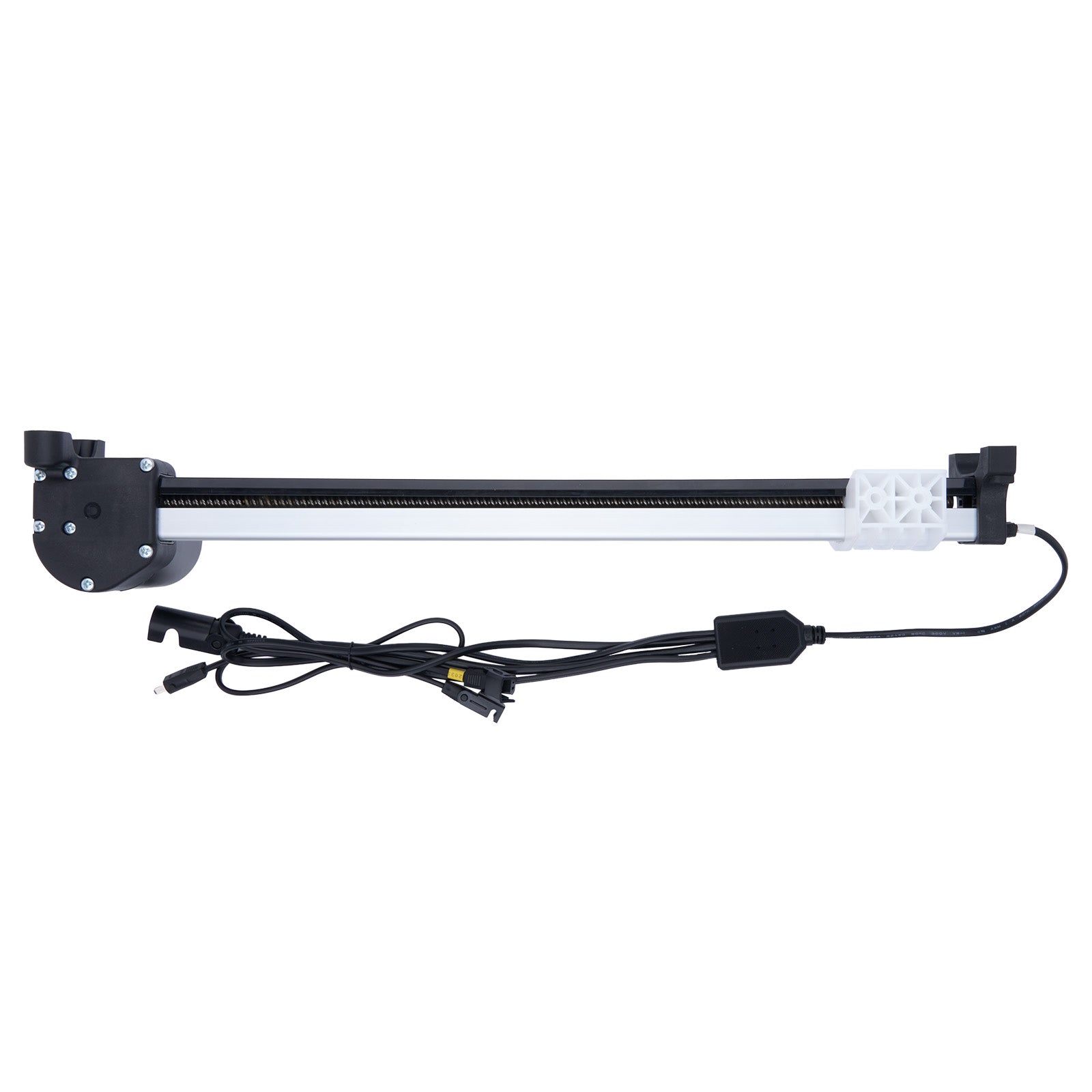 Mechanical arm with a cable on a white background