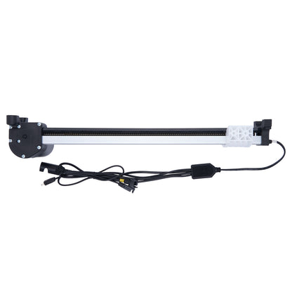 Mechanical arm with a cable on a white background