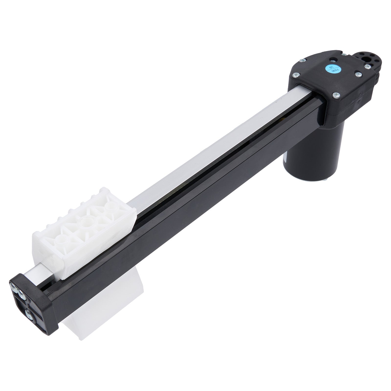 Mechanical component with a black and white design on a white background