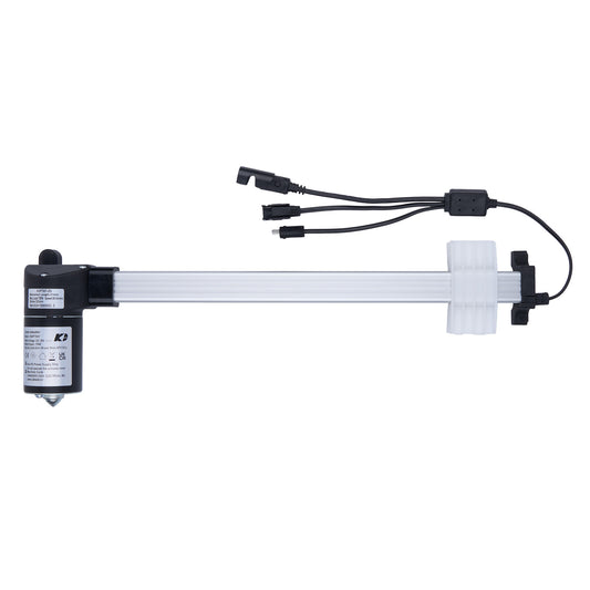 Mechanical arm with multiple attachments on a white background