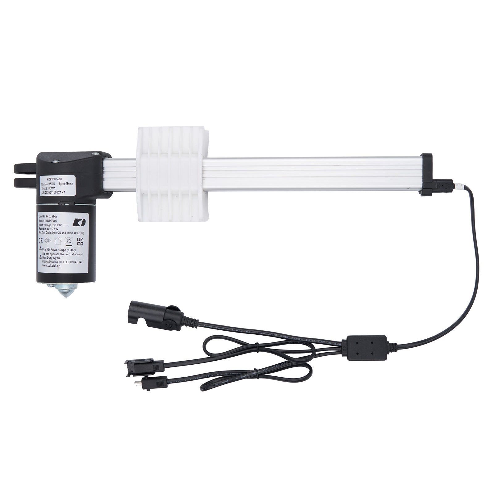 Electronic component with wires on a white background