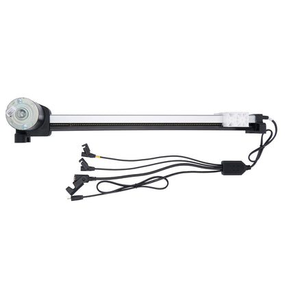 Mechanical arm with connectors on a white background