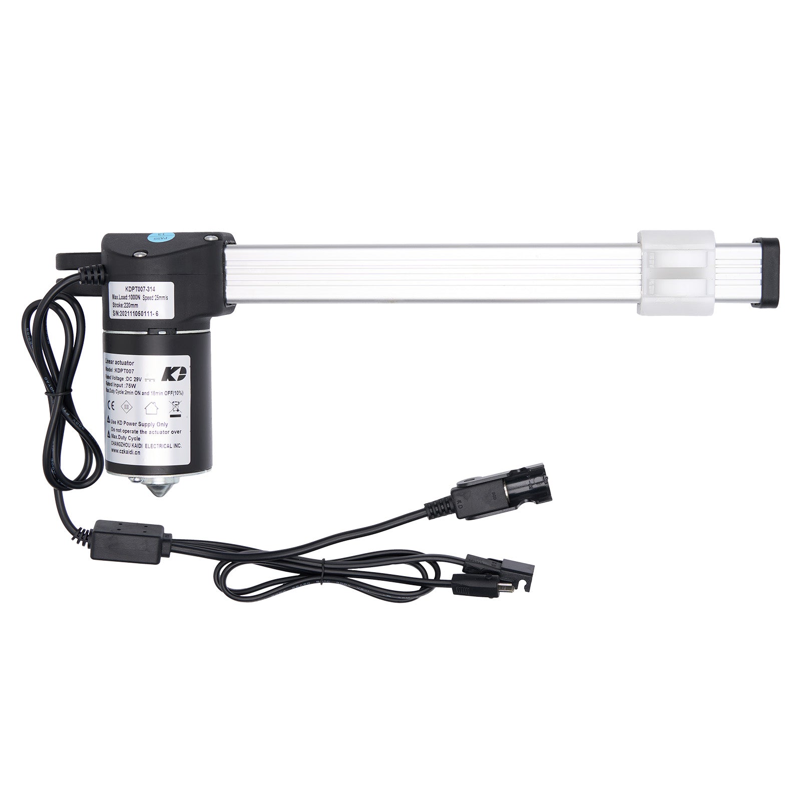 Aquarium light with power cord on a white background
